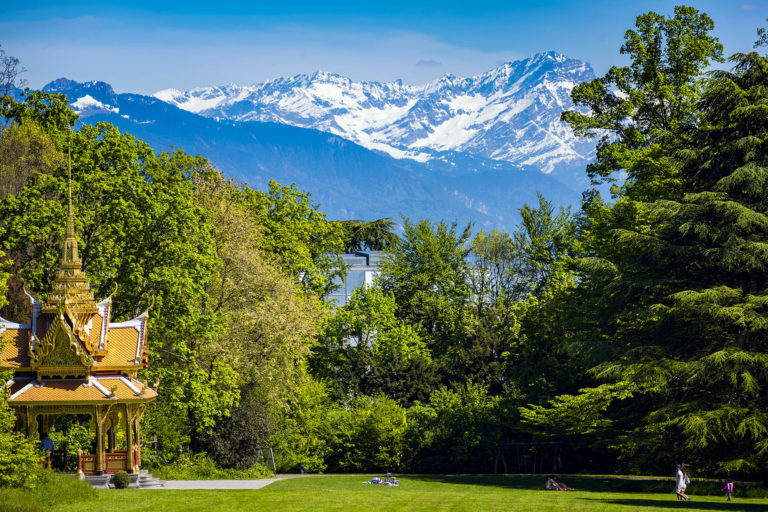 Le Parc du Denantou et le Pavillon Tha&iuml;, Lausanne
