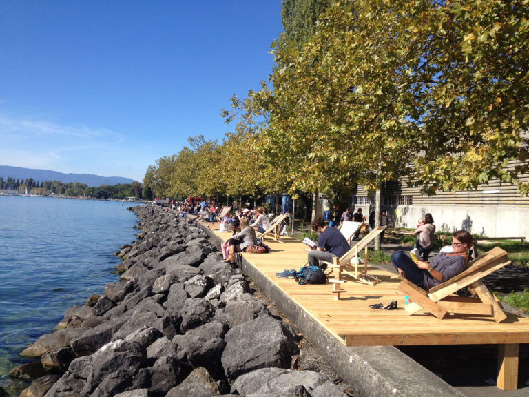 Détente au bord du lac à la Jetée de la Compagnie à Vidy (c)Lucas Girardet