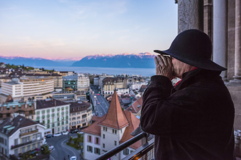 Le fameux guet de la Cath&eacute;drale de Lausanne