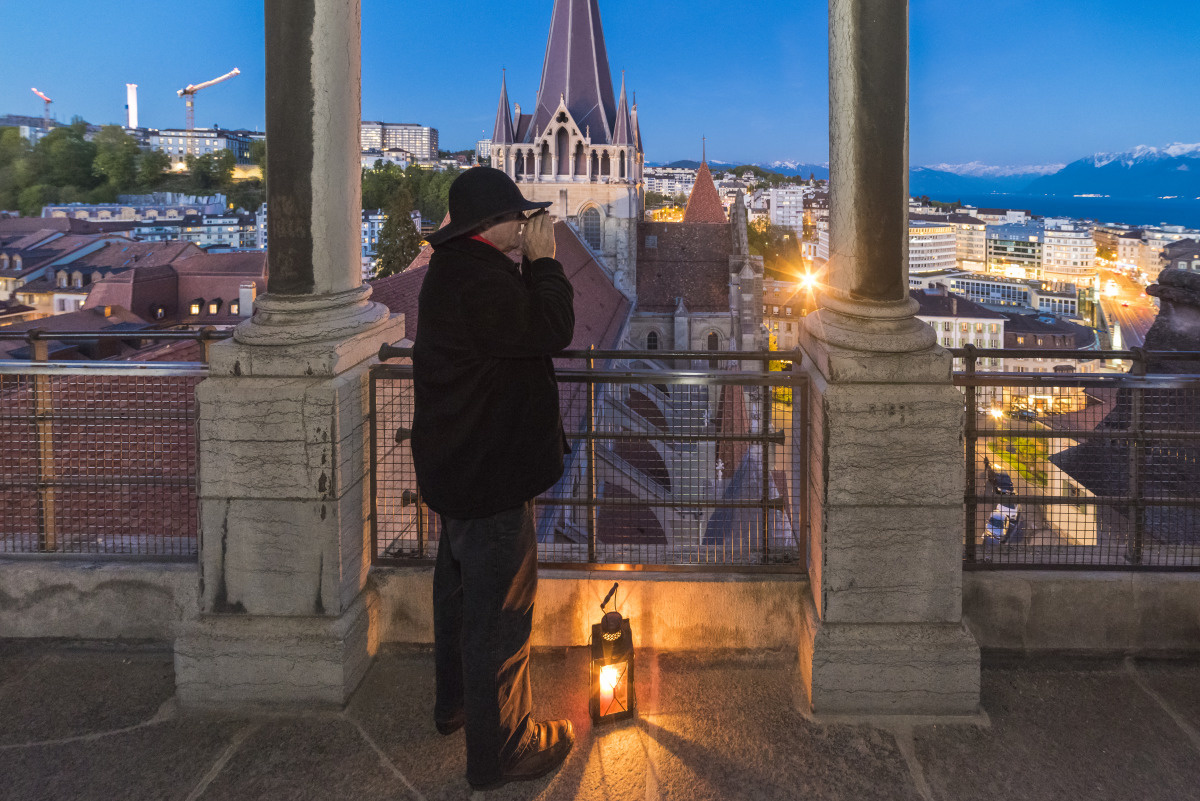Le fameux guet de la Cath&eacute;drale de Lausanne