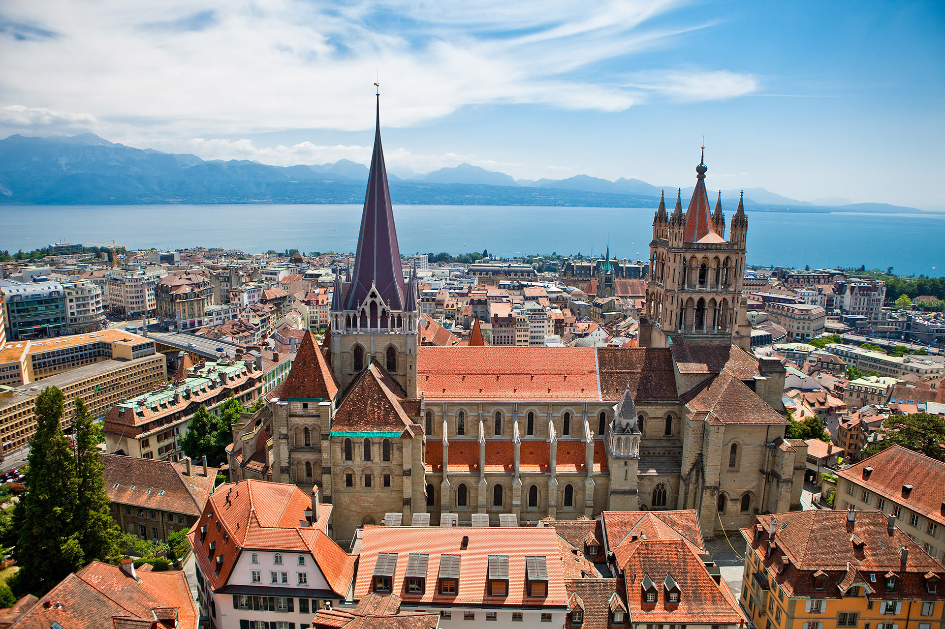 Vue g&eacute;n&eacute;rale sur la Cath&eacute;drale de Lausanne